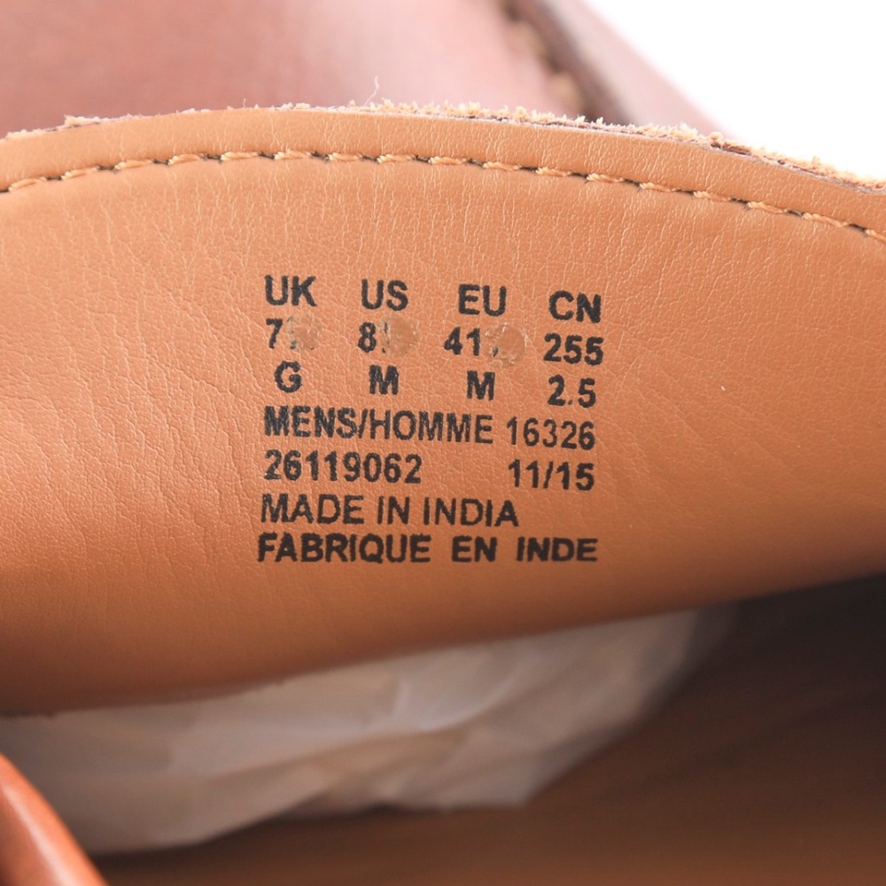 Clarks Collection Cognac Brown Penny Loafers Shoes - Picture 6 of 7